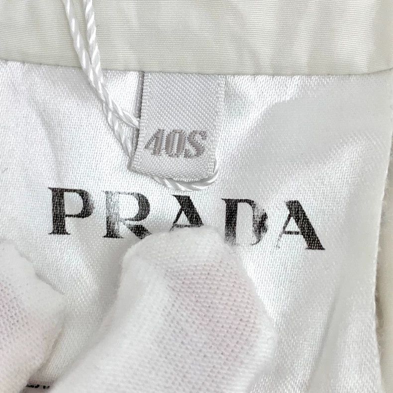 Prada Prada White diamond-shaped plaid triangle label hooded zip Size US XXS / EU 40 - 7 Thumbnail