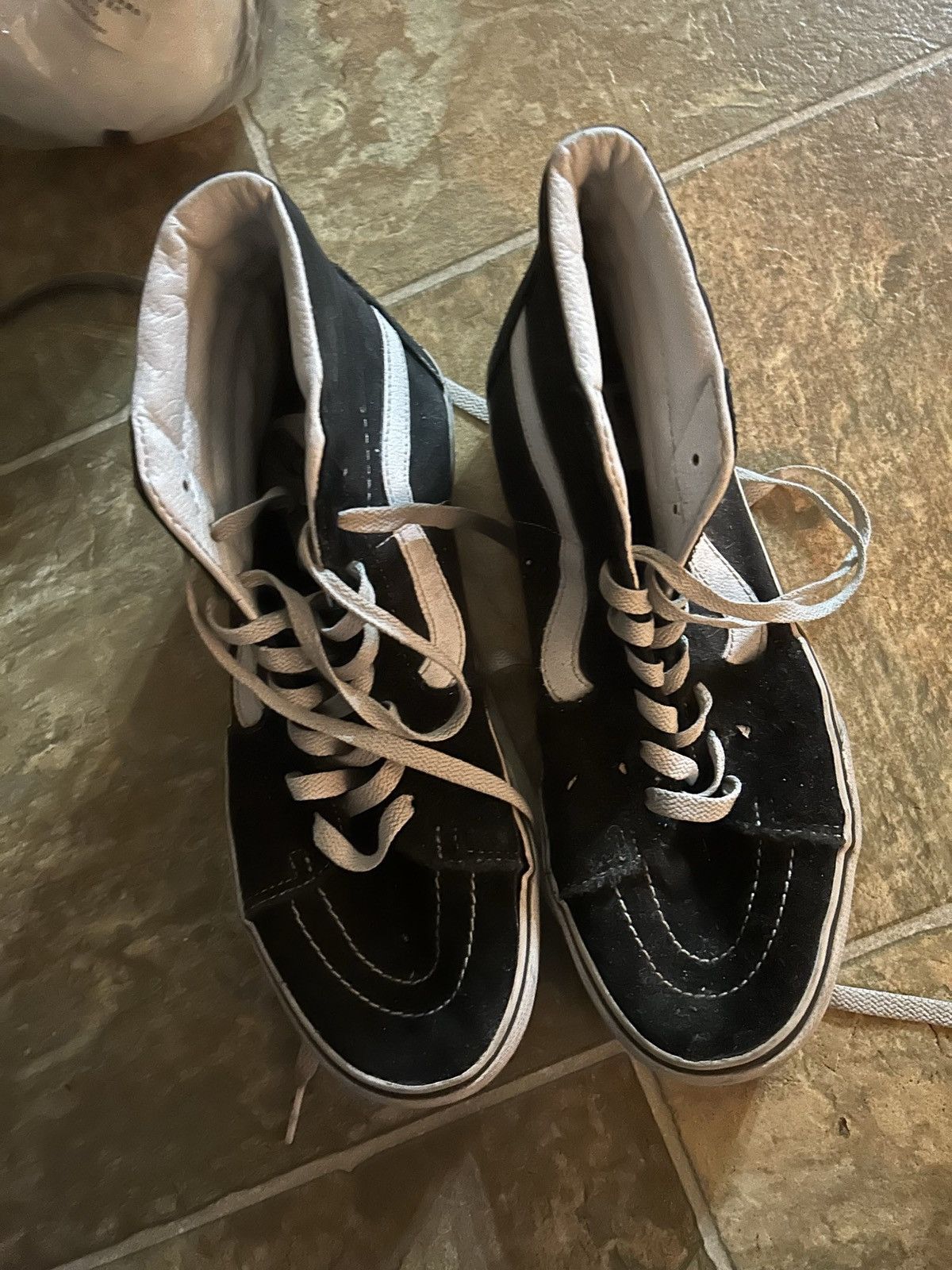 Vans × Vintage B&W HI TOP VANS SNEAKERS Size US 9 / EU 42 - 3 Thumbnail
