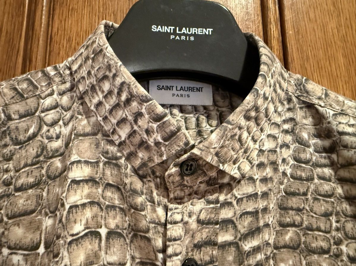 Saint Laurent Paris SS14 Saint Laurent crocodile shirt Hedi Slimane 40 Size US L / EU 52-54 / 3 - 17 Thumbnail