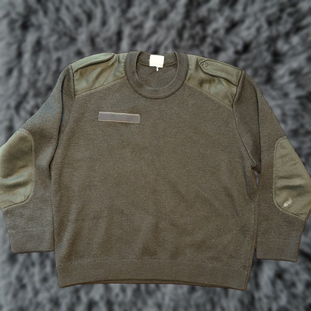 Saint James VINTAGE Saint James Military Sweater Wool Shoulder Elbow Patches Patron 24”by24” Pullover Crew Neck Green Mens L Regular Size US L / EU 52-54 / 3 - 1 Thumbnail