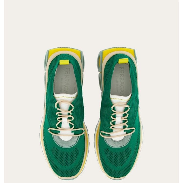 Salvatore Ferragamo o1s1rm0924 Nima Low-Top Sneakers in Green Size US 11.5 / EU 44-45 - 2 Thumbnail