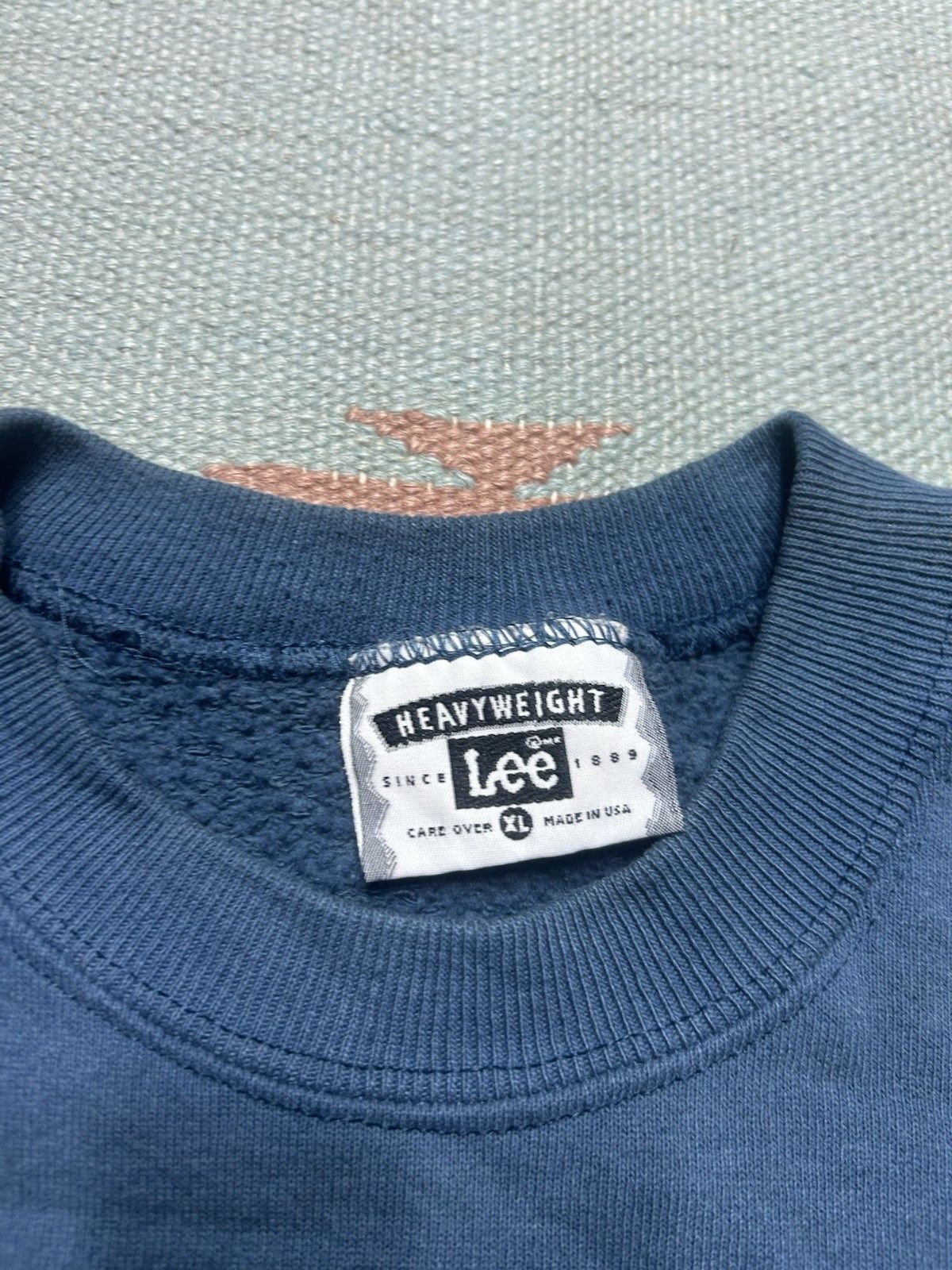 Vintage Vtg 80 crewneck sweatshirt Lee heavyweight faded gradient XL Size US XL / EU 56 / 4 - 5 Thumbnail