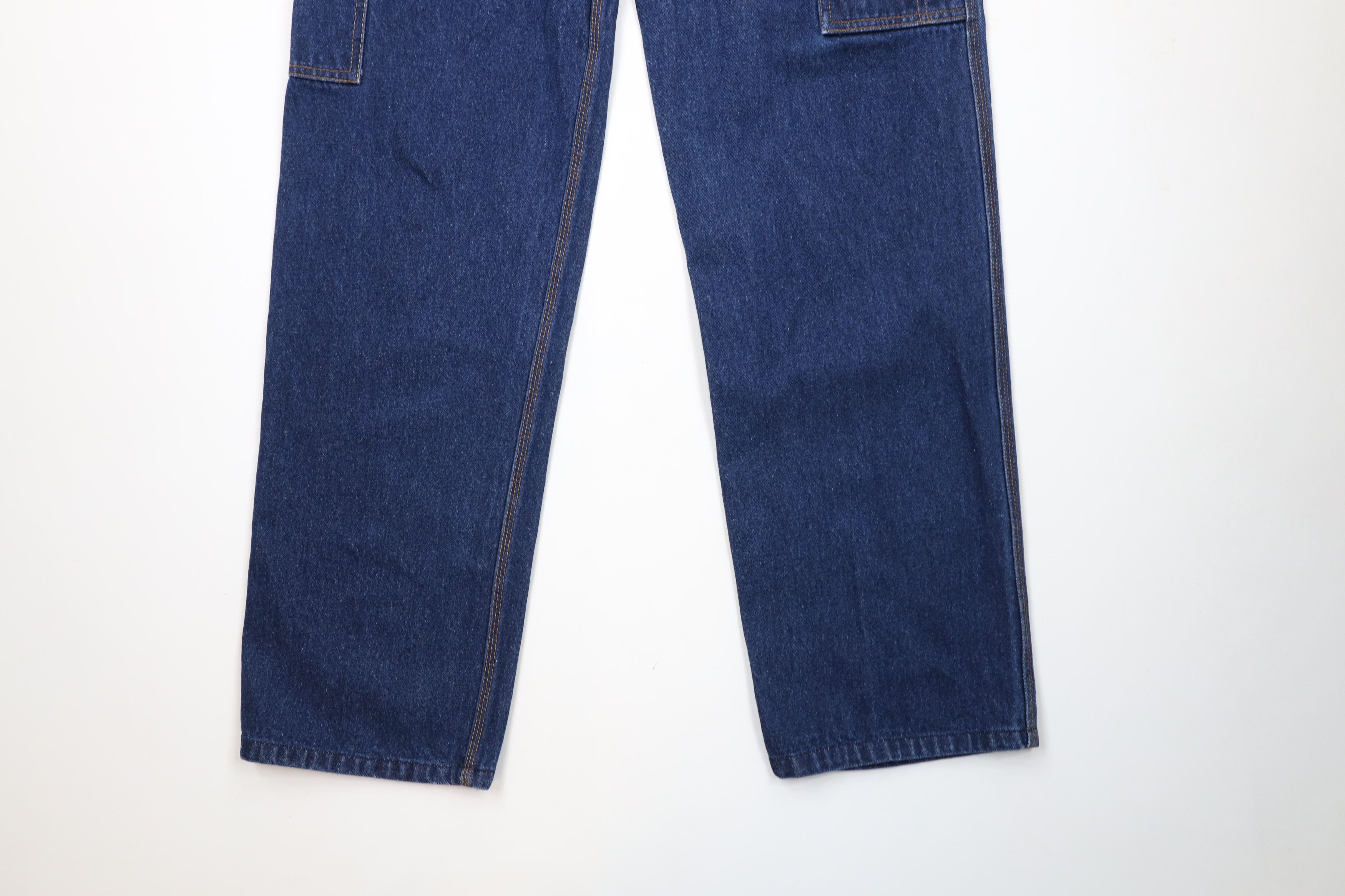 FiveBrother × Vintage Vintage 90s Five Brother Wide Leg Dungaree Denim Jeans Blue Size US 32 / EU 48 - 10 Thumbnail