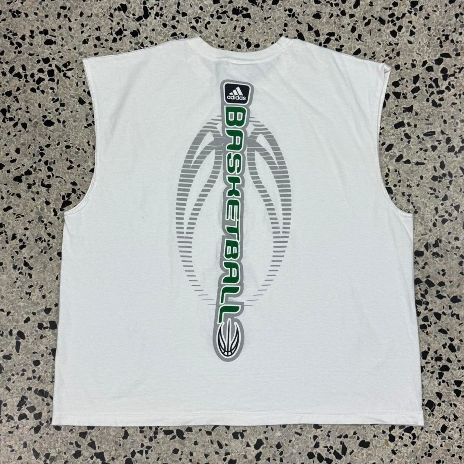Adidas × Vintage VINTAGE Y2K ADIDAS BASKETBALL SLEEVELESS TANK TOP TEE: Size US XXL / EU 58 / 5 - 4 Thumbnail
