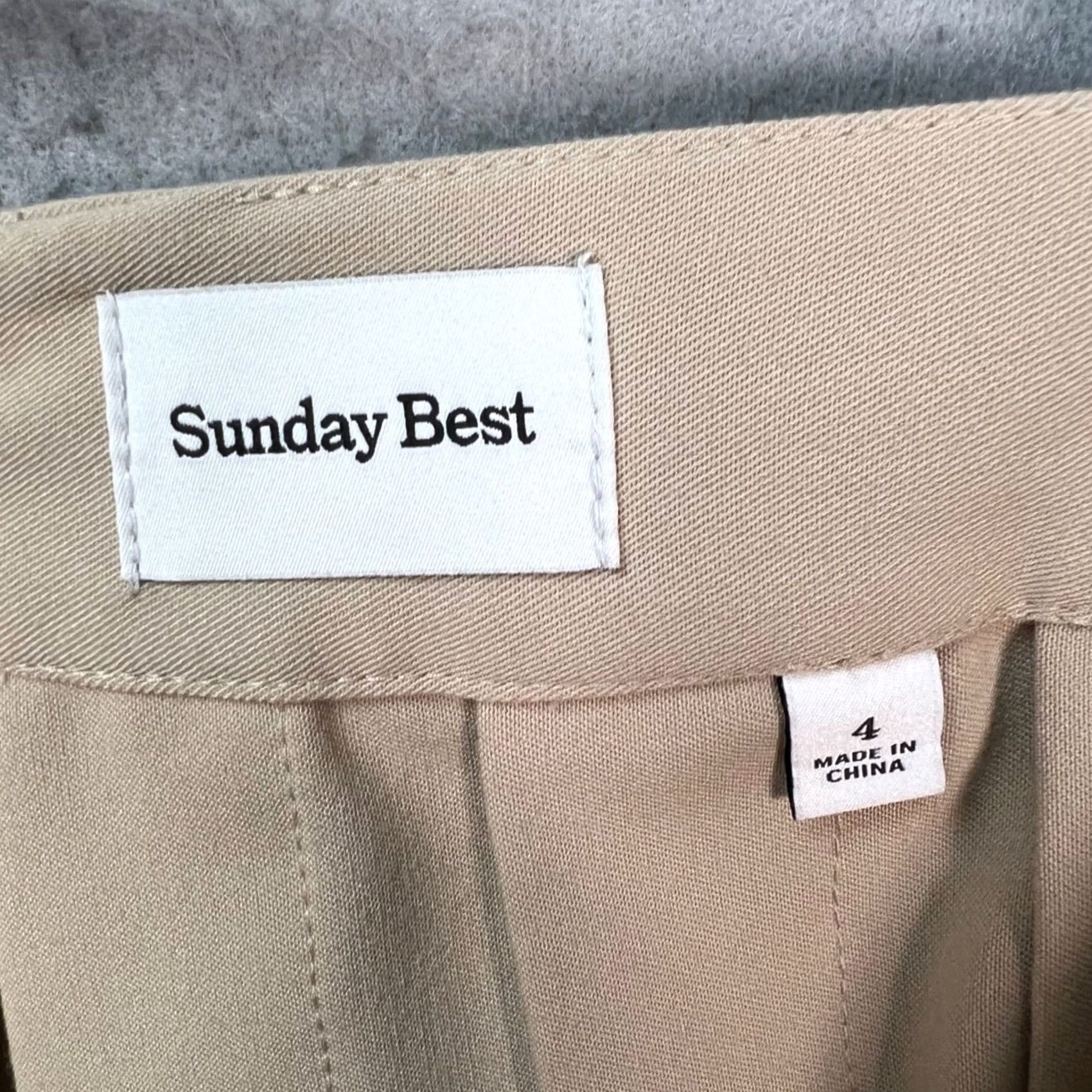 Vintage Sunday Best Beige Pleated Mini Skirt Womens 4 Recycled Polyester Blend Wool? No—Polyester Blend Skirt Casual Summer Spring Short 4 Womens Size 27" / US 4 / IT 40 - 3 Thumbnail
