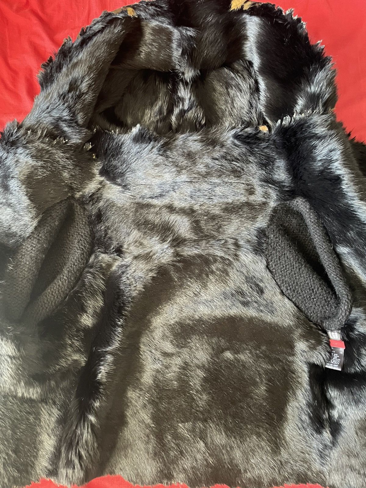 Le Grande Bleu (L.G.B.) Le Grand Bleu 1/1 Cropped Rabbit Fur Gold Leather Jacket Size M / US 6-8 / IT 42-44 - 10 Thumbnail