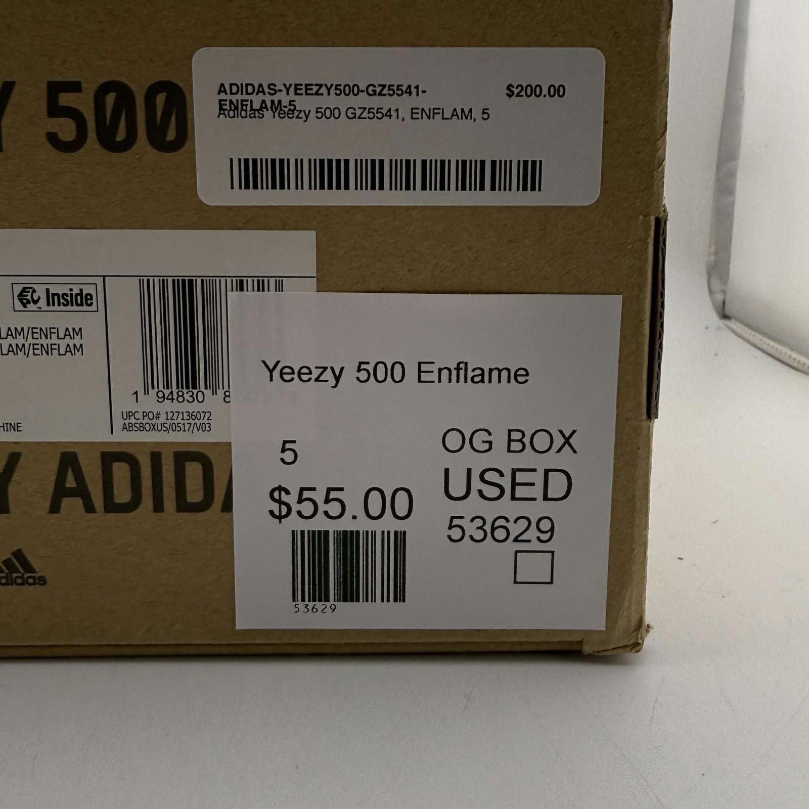 Adidas Adidas Yeezy 500 Enflame US 5 Used with Box GZ5541 Size US 5 / EU 37 - 9 Thumbnail