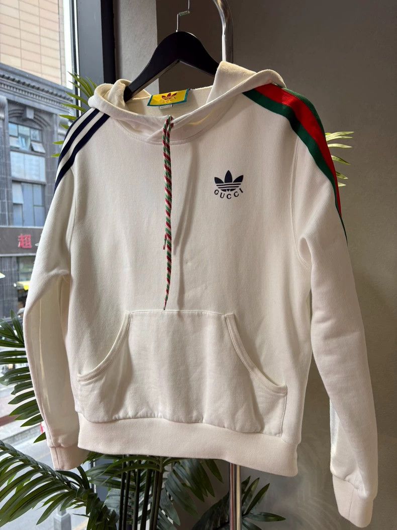 Gucci Gucci Adidas co-branded white hooded sweatshirt 2502-Nextar Size US XS / EU 42 / 0 - 3 Thumbnail