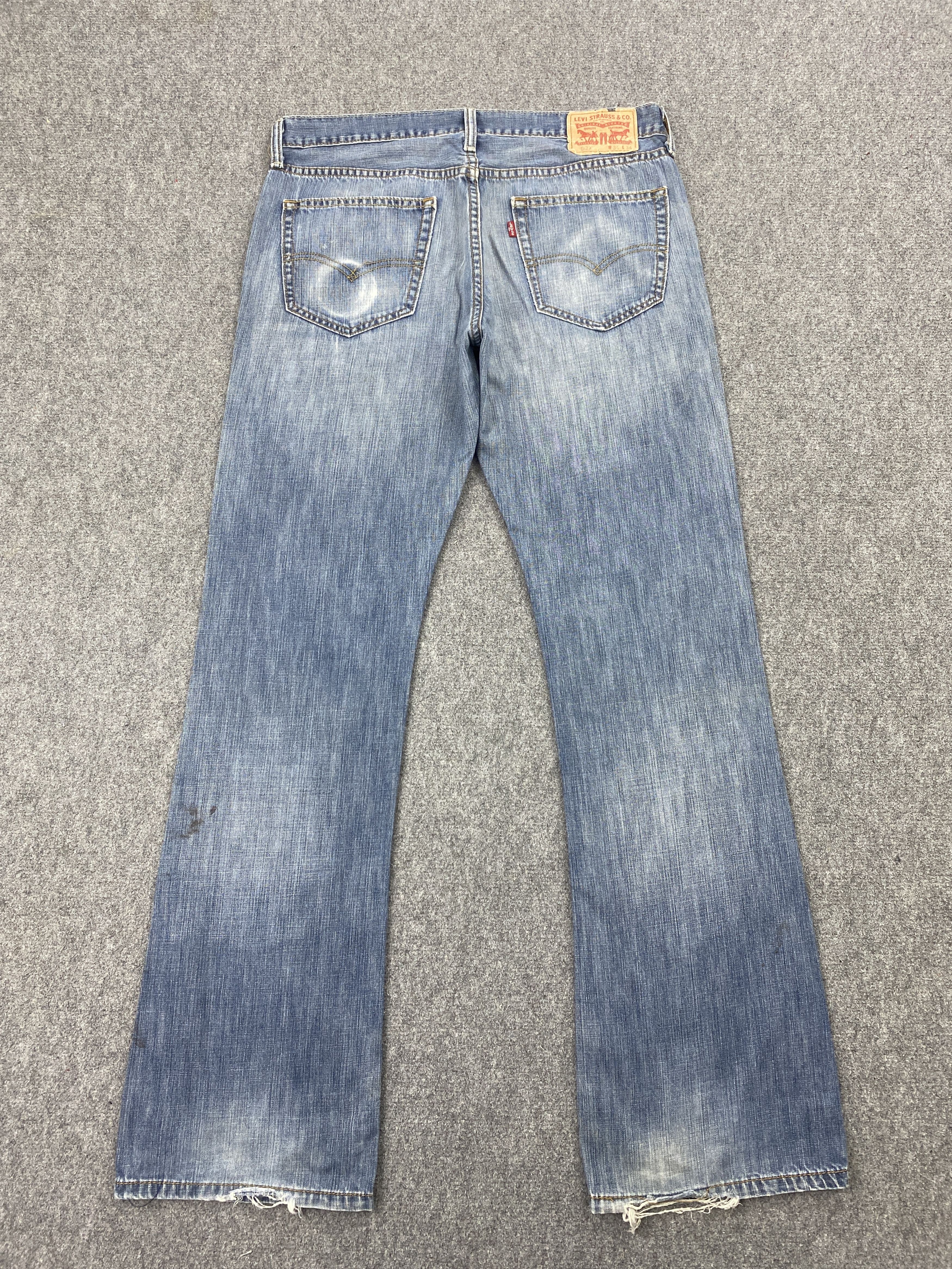 Levi's × Vintage Distressed Vintage Levi's 527 Faded Blue Bootcut Jeans Size US 35 - 3 Thumbnail