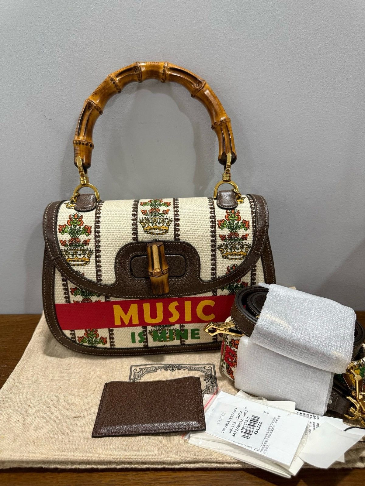 Gucci Gucci 100 Centennial Music Bamboo 1947 Handle Bag Size ONE SIZE - 2 Thumbnail