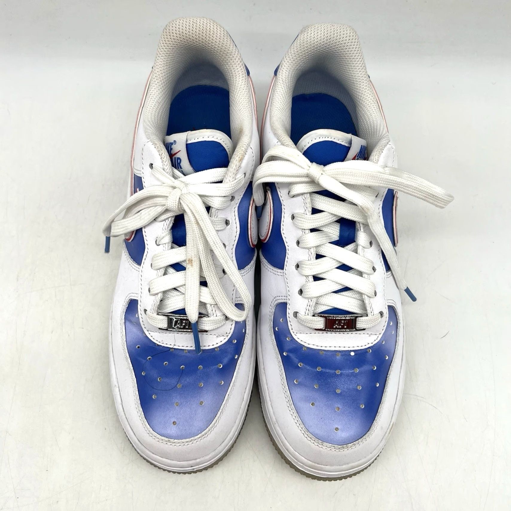 Nike Nike Air Force 1 Low New Jersey Nets Hardwood Classics Men M 7 / W 9 White Leather Sneaker Classic Nike Air Force 1 Mens Shoes 2020-Now Size US M / EU 48-50 / 2 - 2 Thumbnail