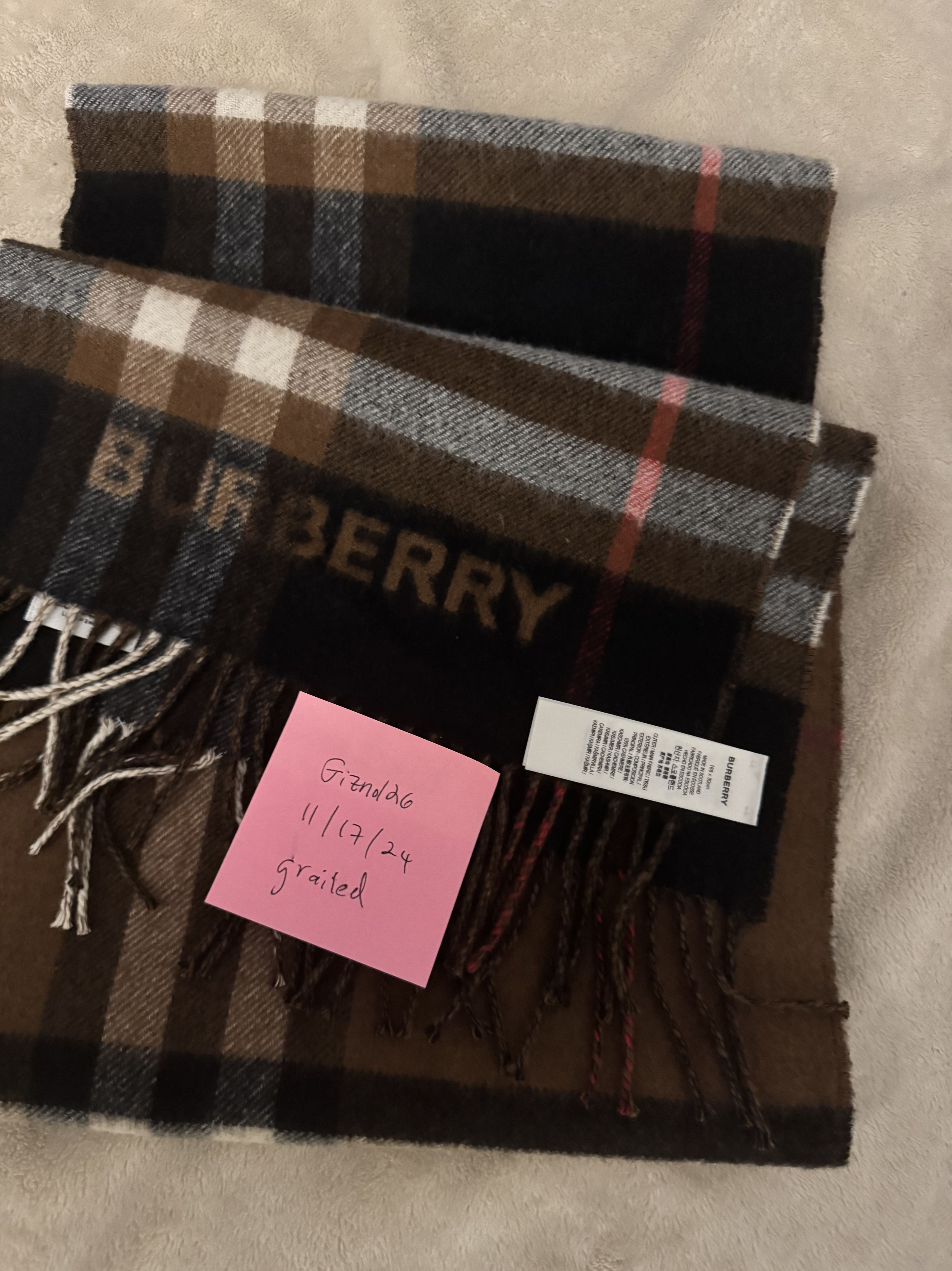 Burberry Burberry Giant Check Cashmere Scarf Size ONE SIZE - 6 Thumbnail