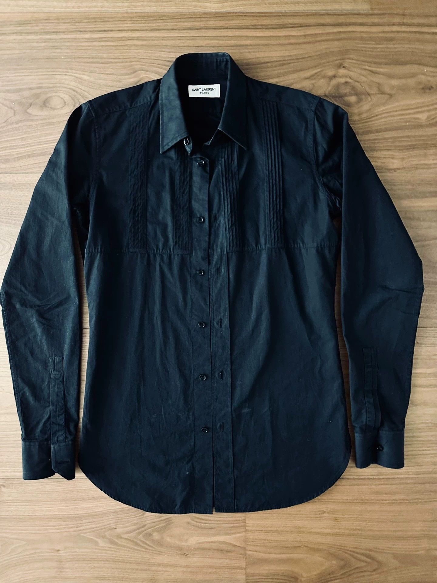 Saint Laurent Paris Saint Laurent Paris Organ pleated palace black shirt Size US XS / EU 42 / 0 - 1 Thumbnail