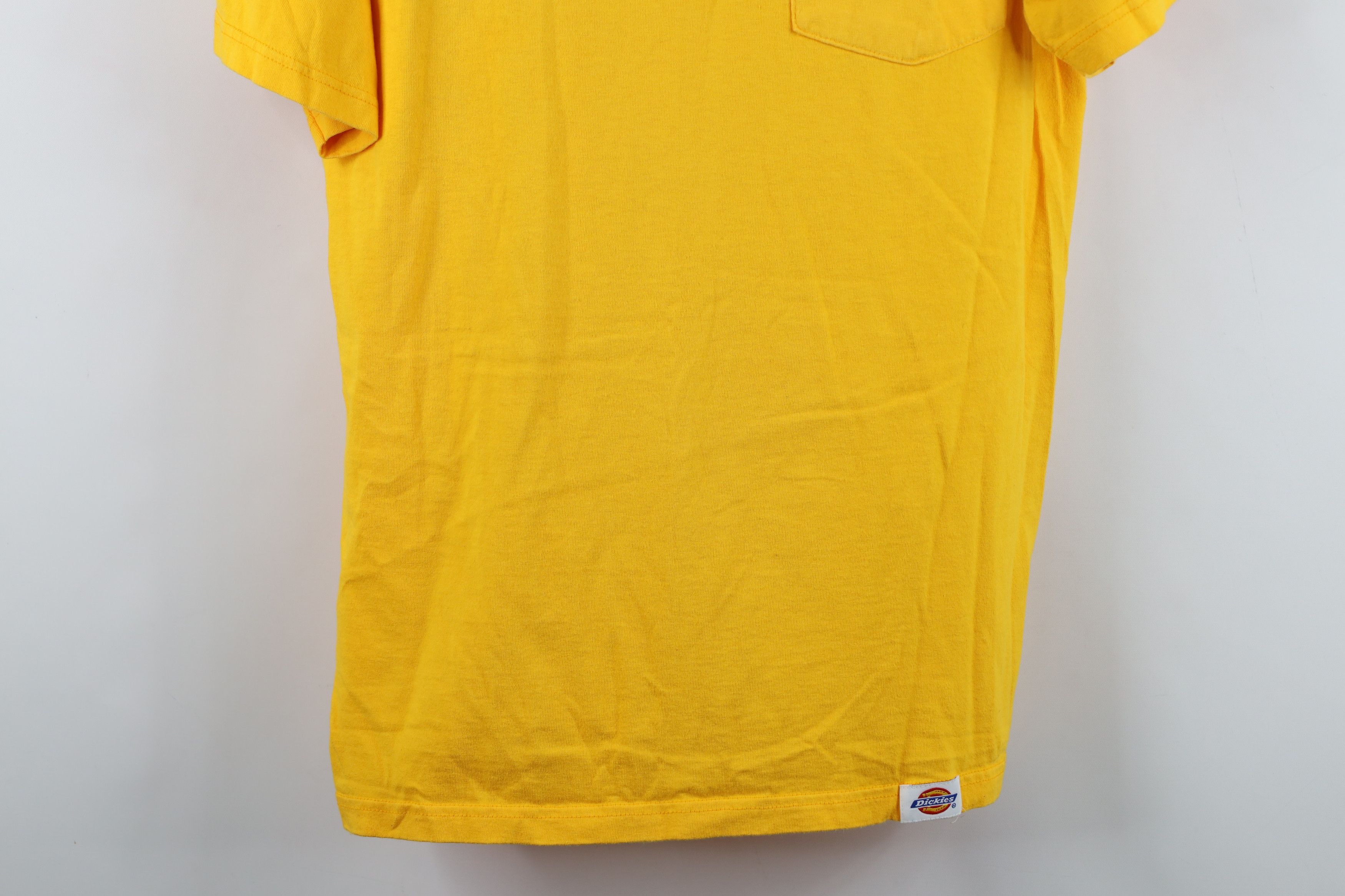 Dickies Vintage 90s Dickies Spell Out Pocket T-Shirt Yellow Cotton Size US L / EU 52-54 / 3 - 3 Thumbnail