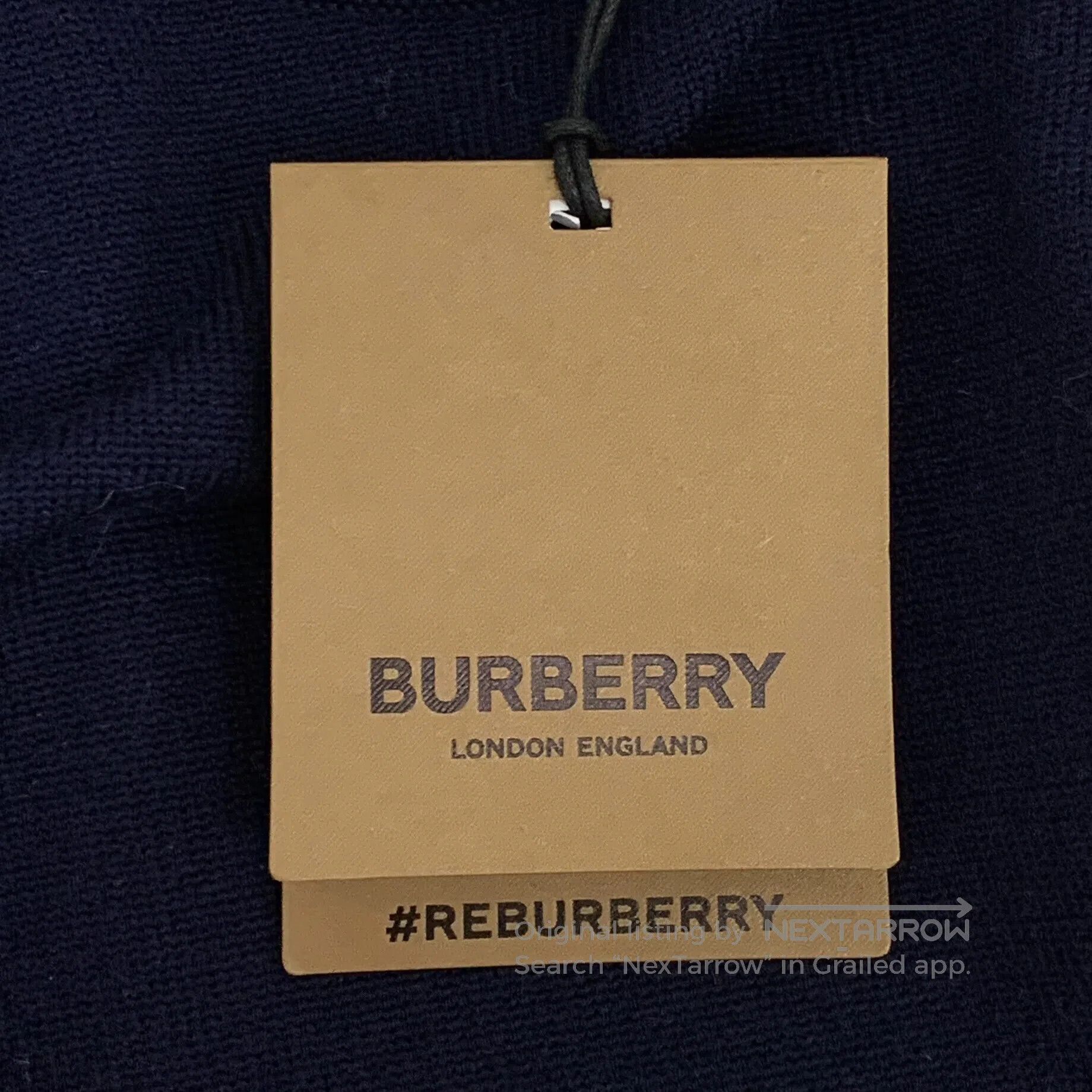 Burberry Burberry Navy blue striped mixed cashmere wool round neck Size US M / EU 48-50 / 2 - 7 Thumbnail