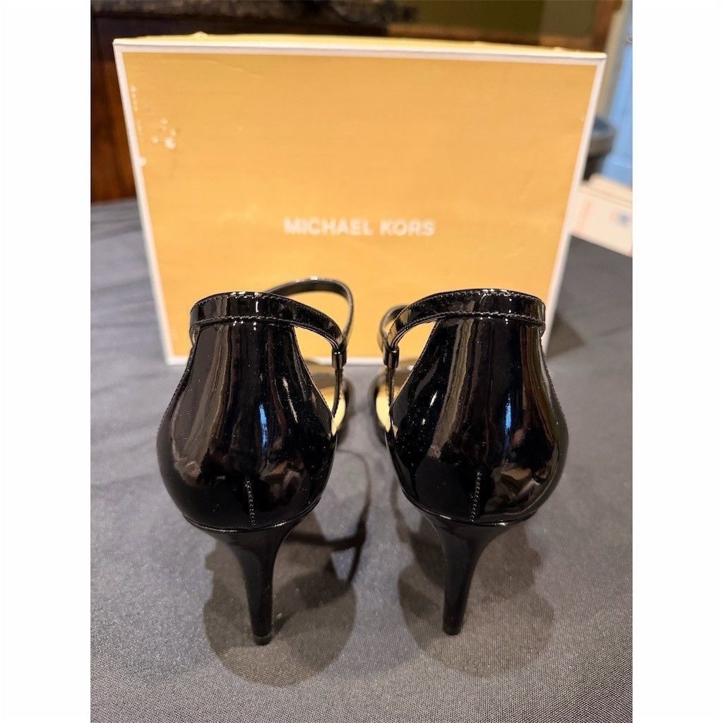 Michael Kors Michael Kors Simone Mid Sandal 9M Black Ankle Strap Heel Size US 9 / IT 39 - 3 Thumbnail