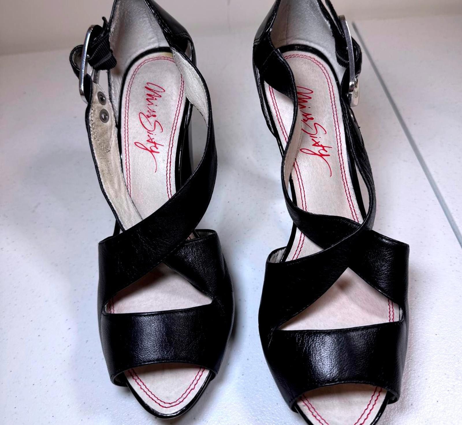 Designer Stylish Black High Heels by Miz Sassy – Size 40 Size US 10 / IT 40 - 1 Thumbnail