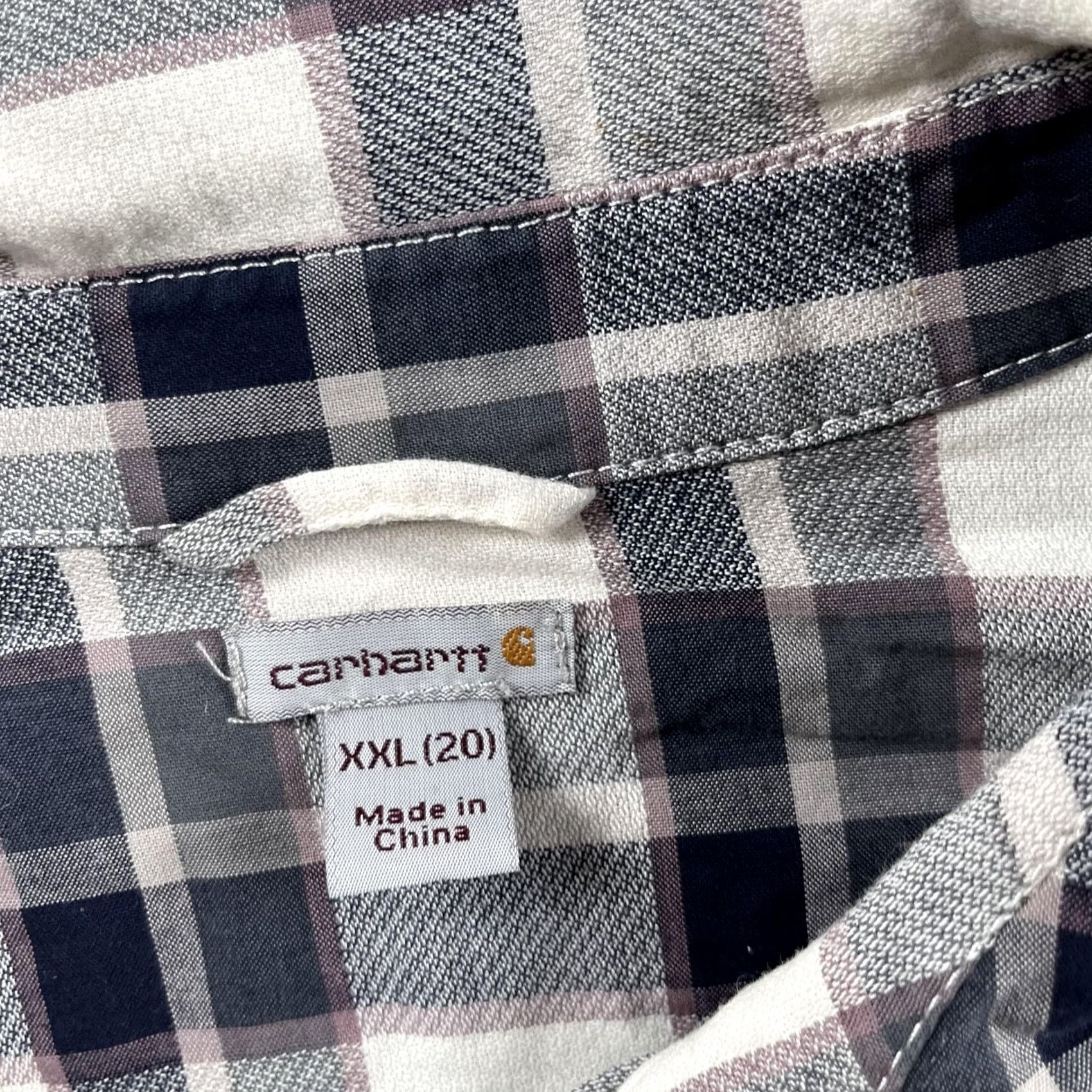 Carhartt Carhartt Flannel Shirt Womens 2XL Blue Plaid Long Sleeve Button Up Workwear Size XXL / US 16-18 / IT 52-54 - 2 Thumbnail