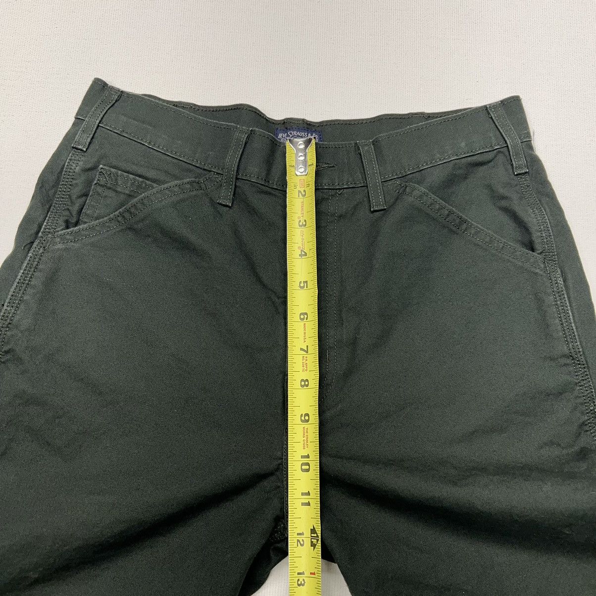 Levi's Levis Shorts Green Carpenter Chino Canvas Straight Workwear Size US 30 / EU 46 - 15 Thumbnail