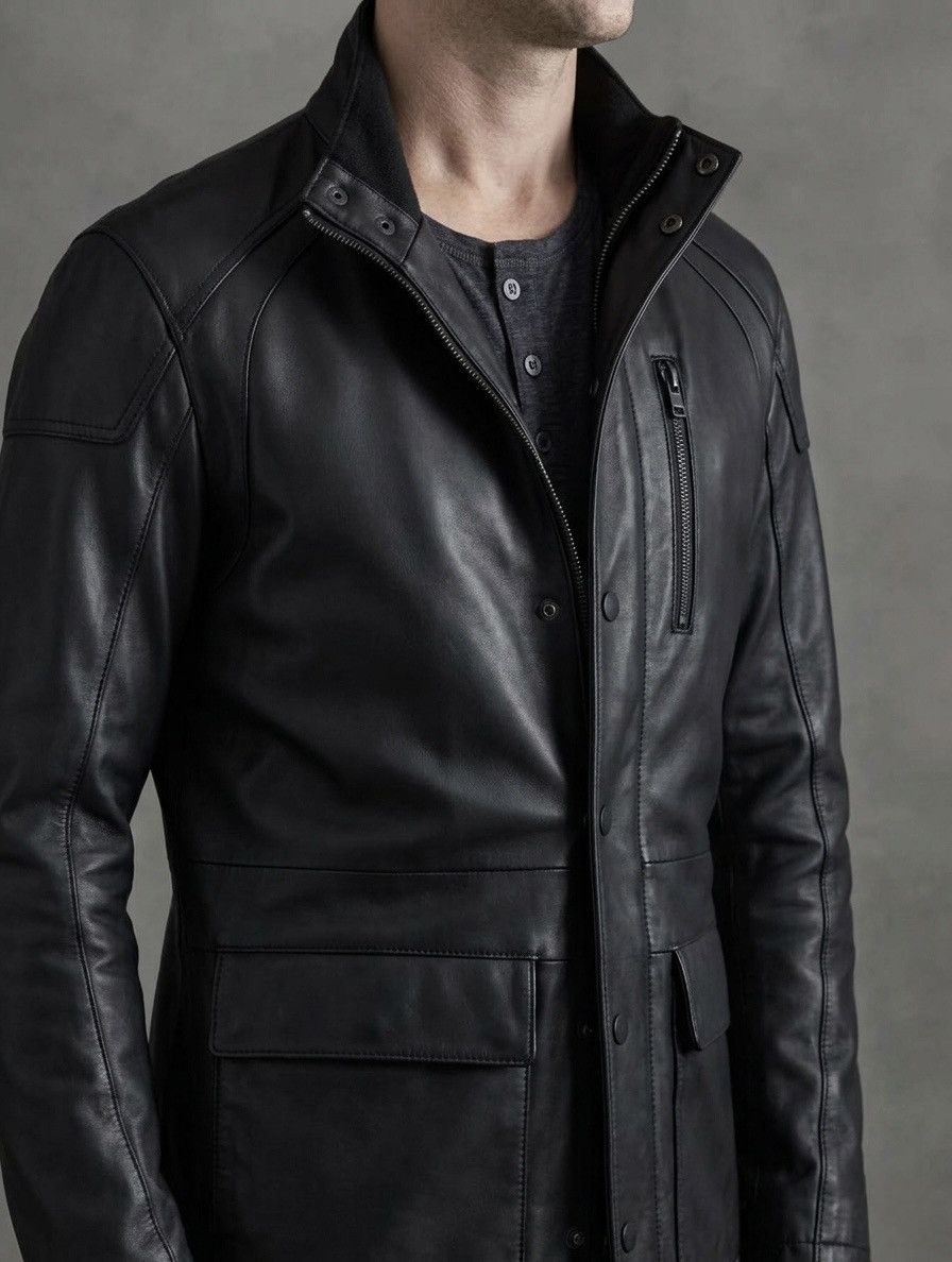 John Varvatos Leather Moto Size EU 54 USA 44 Size US L / EU 52-54 / 3 - 2 Thumbnail