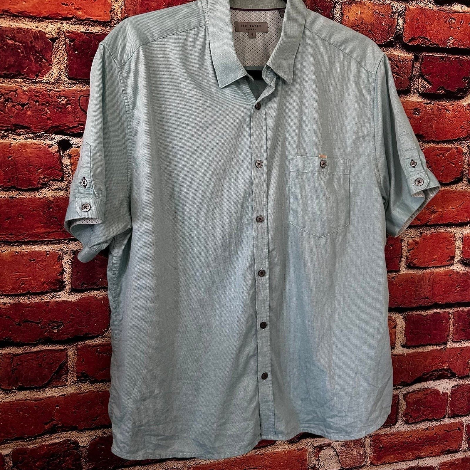 Ted Baker Mens ted baker, short sleeve button down size 5 Size US L / EU 52-54 / 3 - 4 Thumbnail