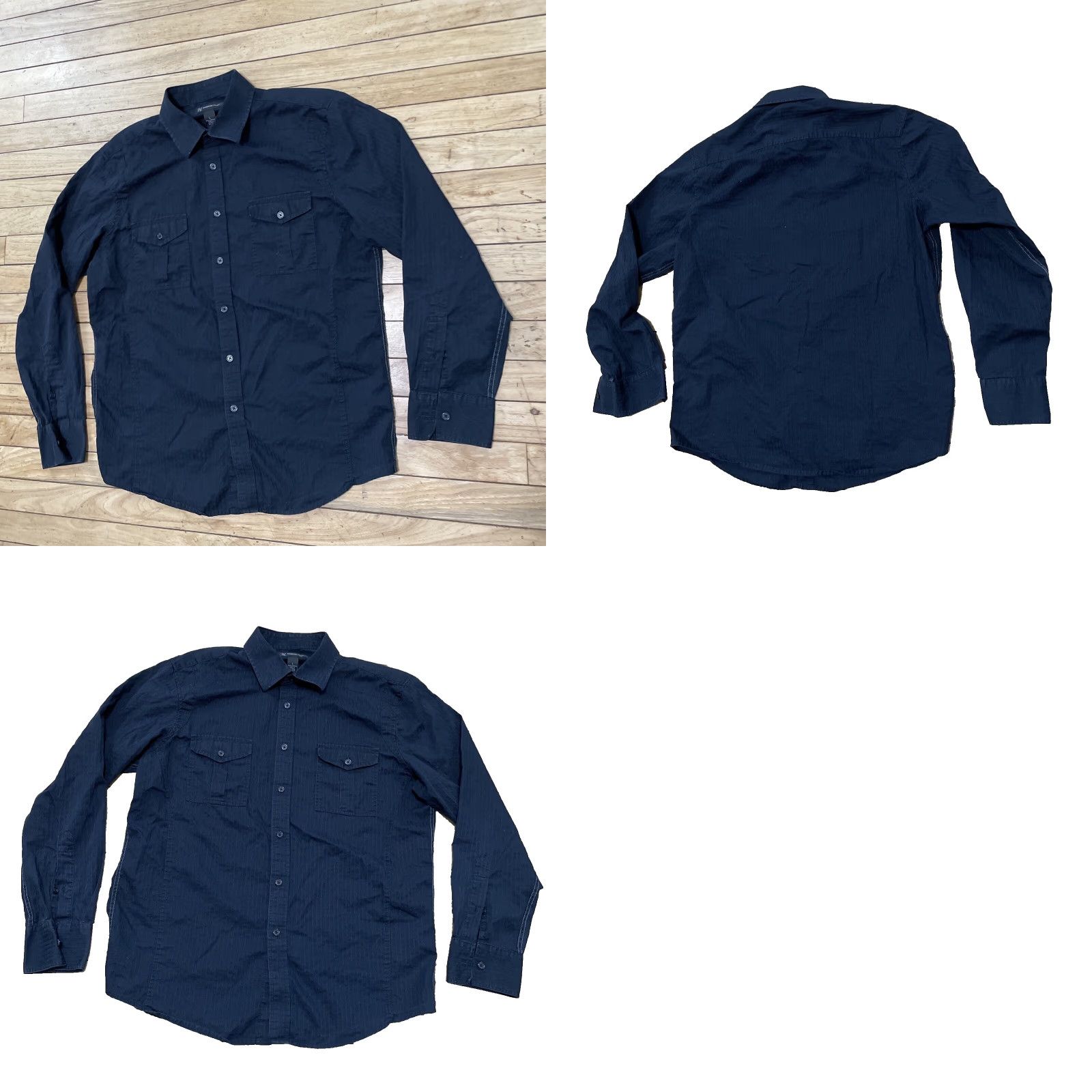 Vintage INC International Concepts Button Shirt Men L Black Preppy Western Military Shirt Button-Up Casual Size US L / EU 52-54 / 3 - 10 Thumbnail