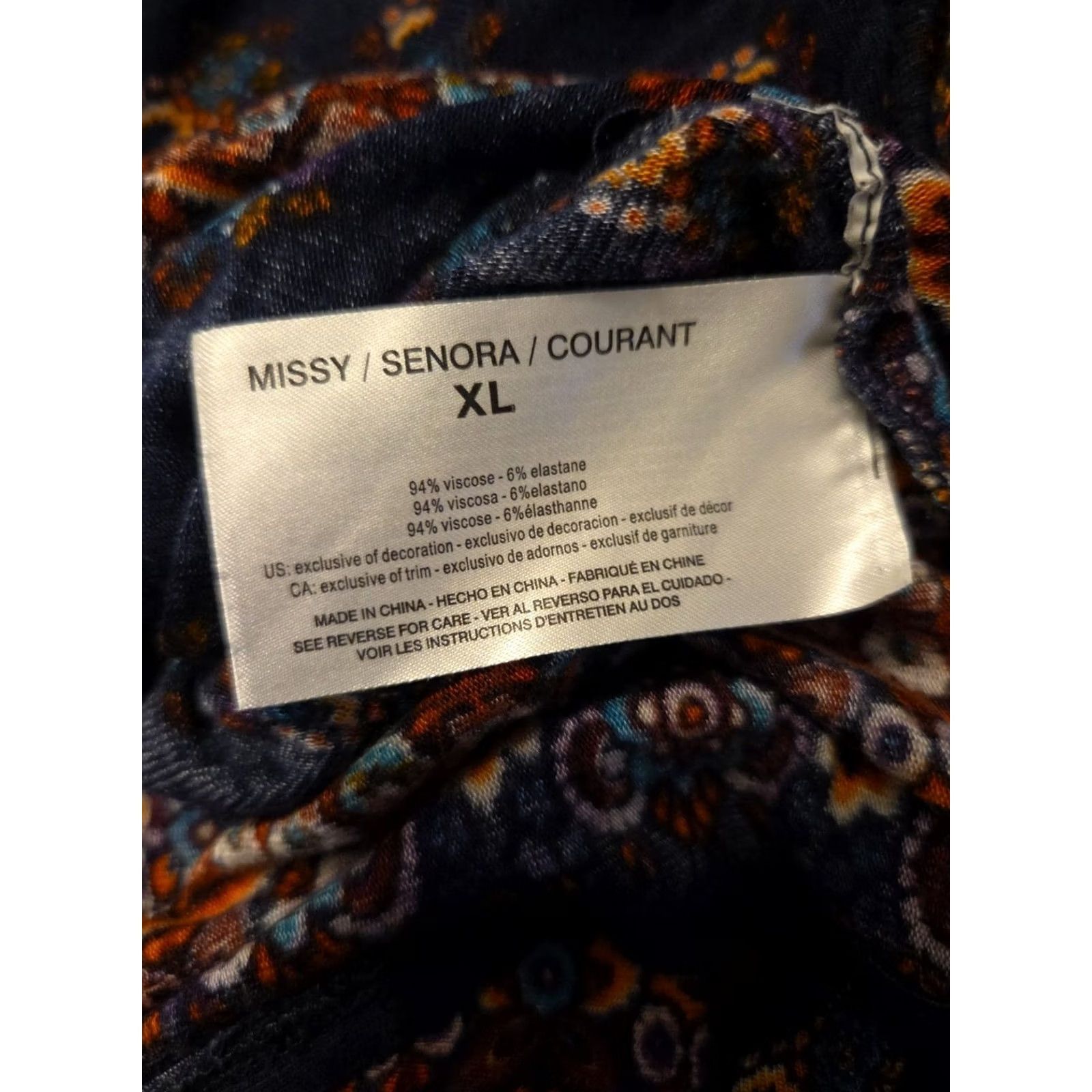 Vintage VINTAGE America Blues Navy Blue Embroidered Stretchy Sheer Top Bohemian Hippie XL Blouse Womens Size XL / US 12-14 / IT 48-50 - 8 Thumbnail