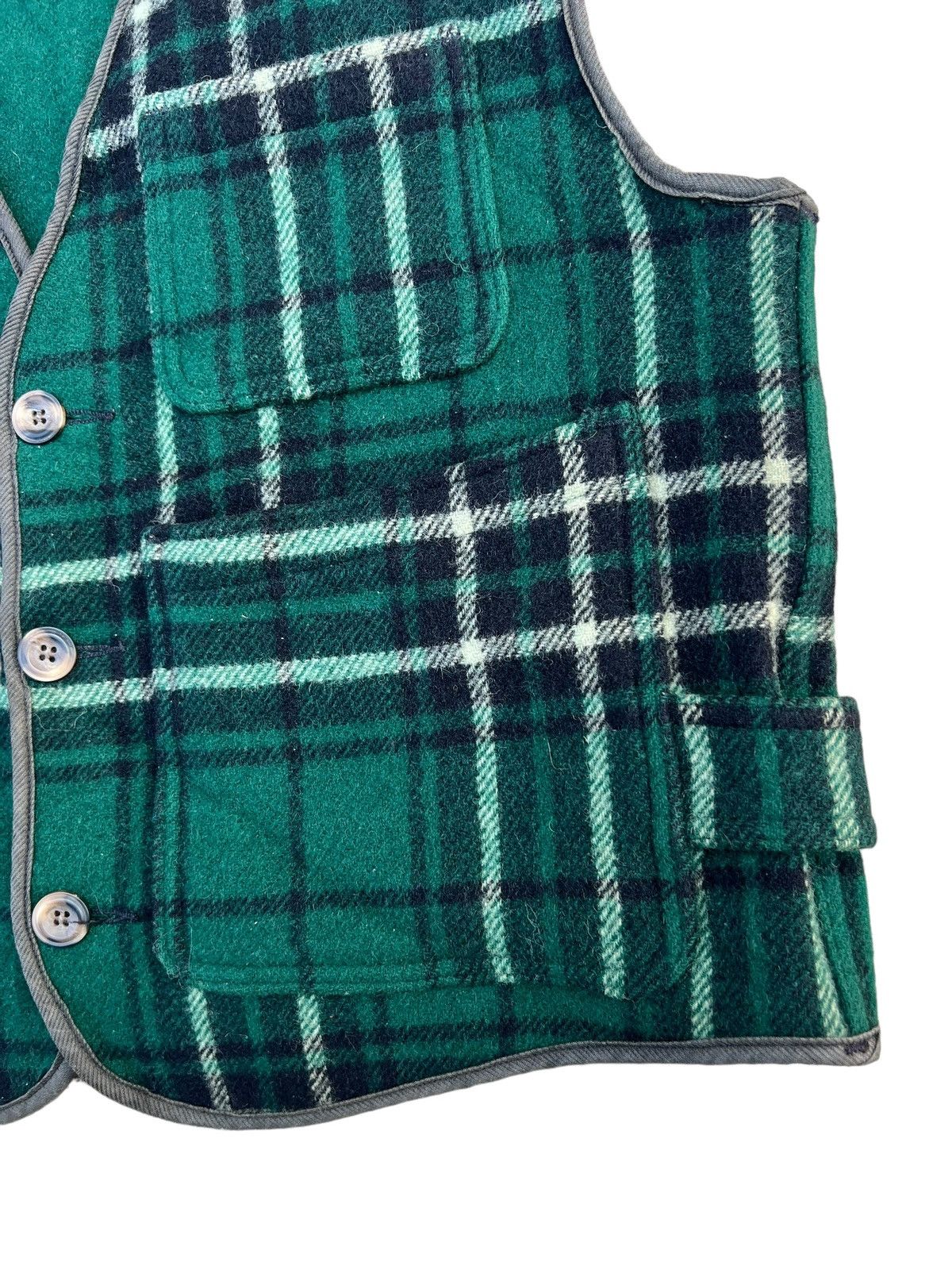 Vintage Vintage 80s Woolrich Wool Plaid Four Pocket Vest Size US M / EU 48-50 / 2 - 10 Thumbnail