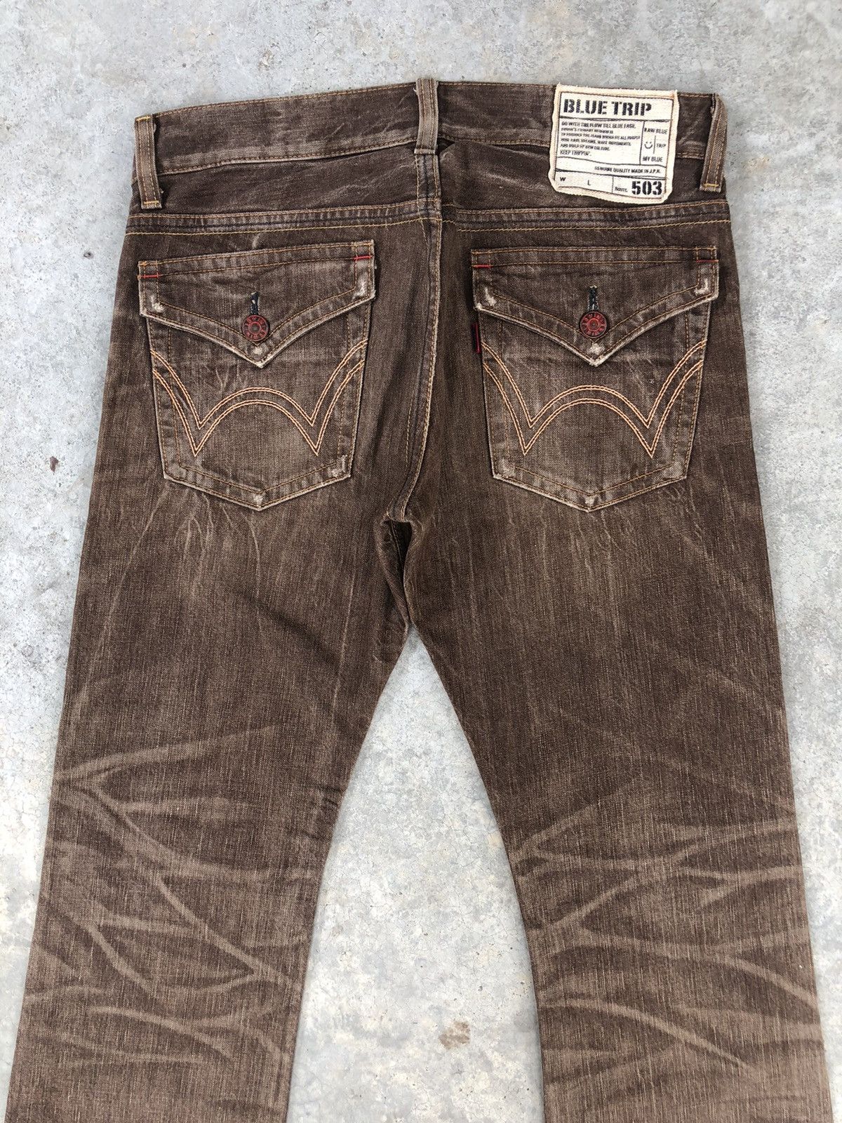 Edwin Japanese Edwin 503 Flared Jeans Distressed Jeans Size US 35 - 8 Thumbnail
