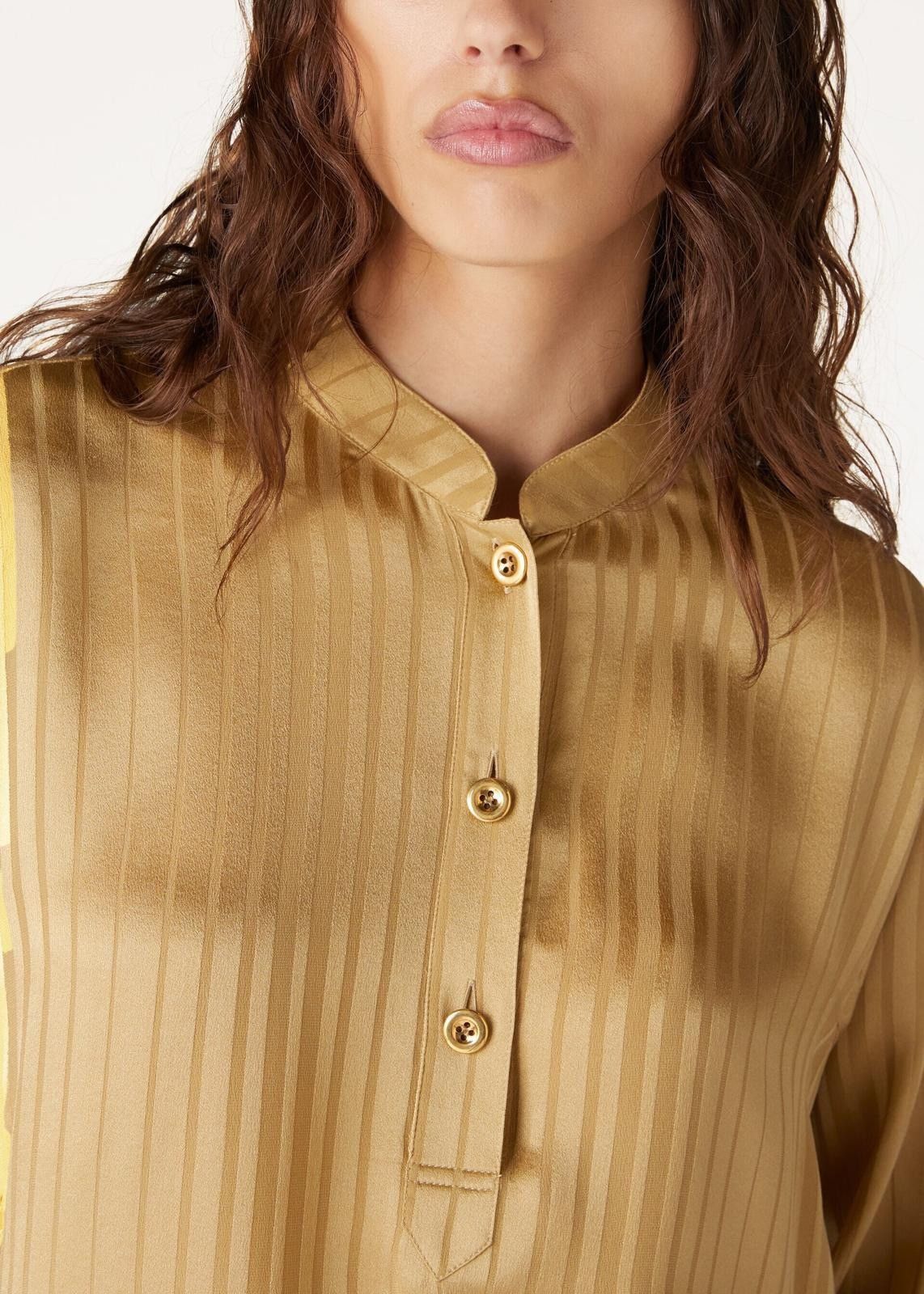 Loro Piana o1srvl11e0725 FAN8400 Amna Silk Shirt in Yellow Size XS / US 0-2 / IT 36-38 - 6 Thumbnail