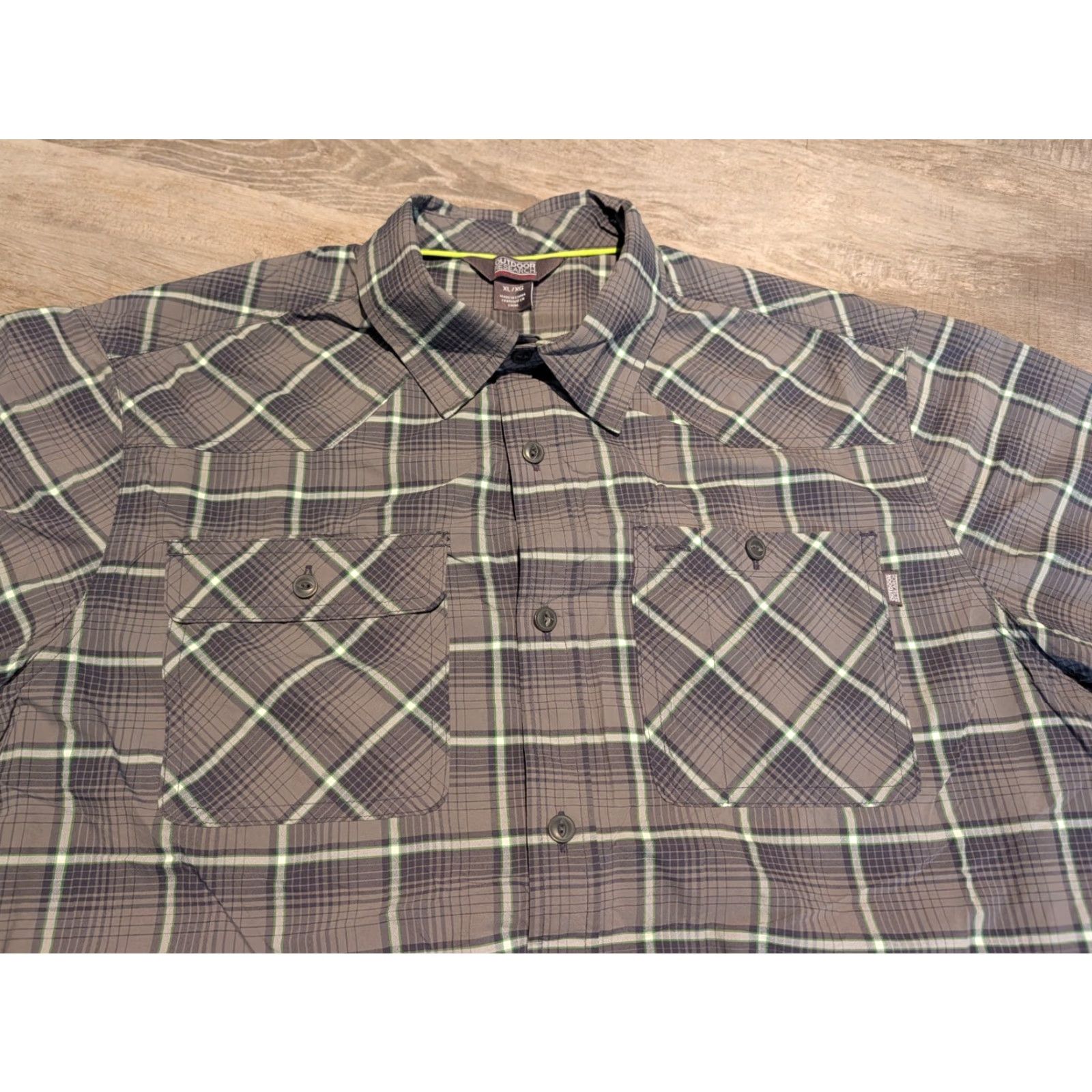 Outdoor Research Outdoor Research Men's Growler Short Sleeve Button-Up Shirt Plaid Gray Green XL Casual Workwear Size US XL / EU 56 / 4 - 2 Thumbnail