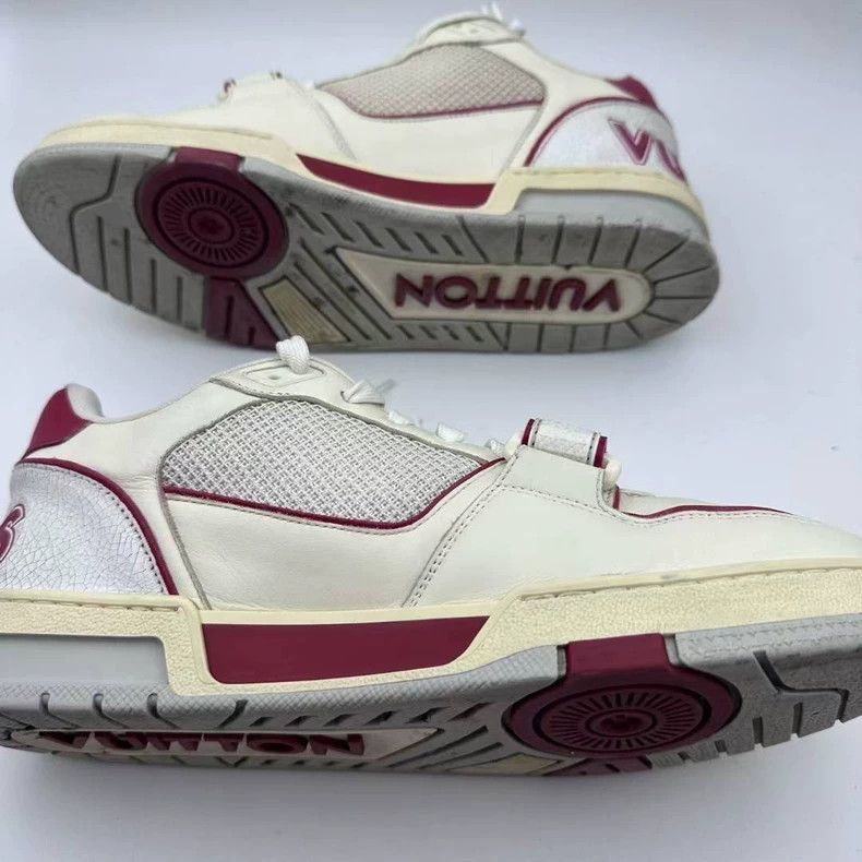 Louis Vuitton lv trainer white red sneakers-2508 Size US 10 / EU 43 - 3 Thumbnail
