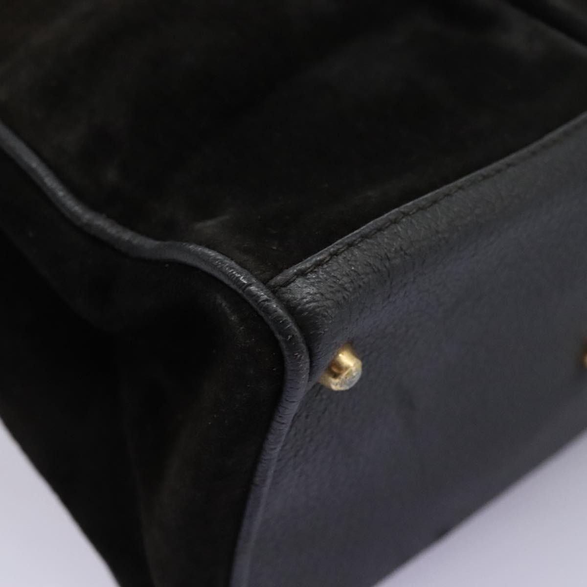 Gucci GUCCI Bamboo Hand Bag Suede Leather Black Gold 000 122 000 Size ONE SIZE - 10 Thumbnail