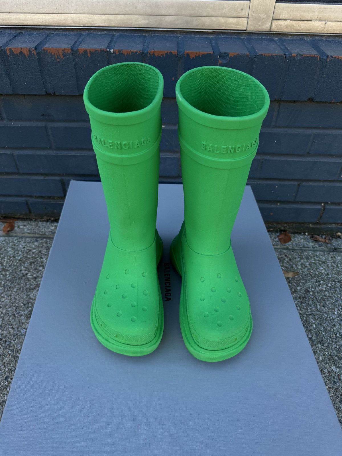 Balenciaga Balenciaga × Crocs Boot Green Size US 7.5 / IT 37.5 - 2 Thumbnail