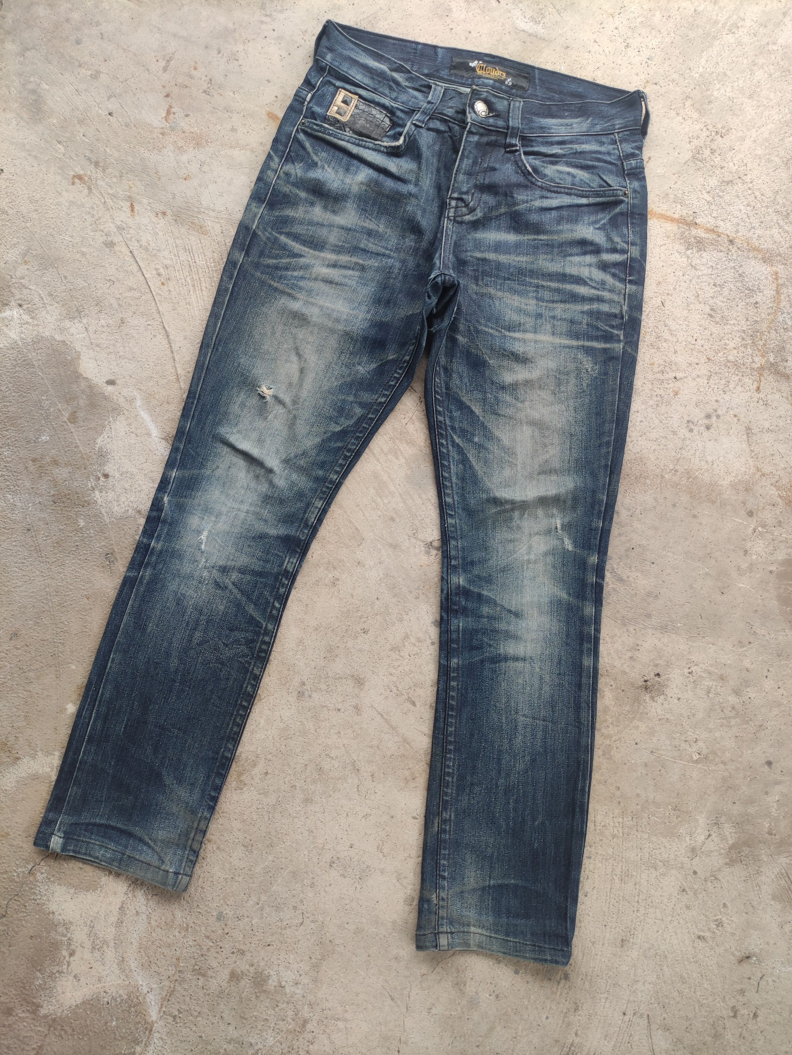 Japanese Brand Vintage Cloud 72 Distressed Faded Denim W30 Size US 30 / EU 46 - 2 Thumbnail