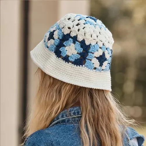 Japanese Brand Noriyo x Ryou Handmade Flower Crochet Bucket Hat Size ONE SIZE - 1 Thumbnail