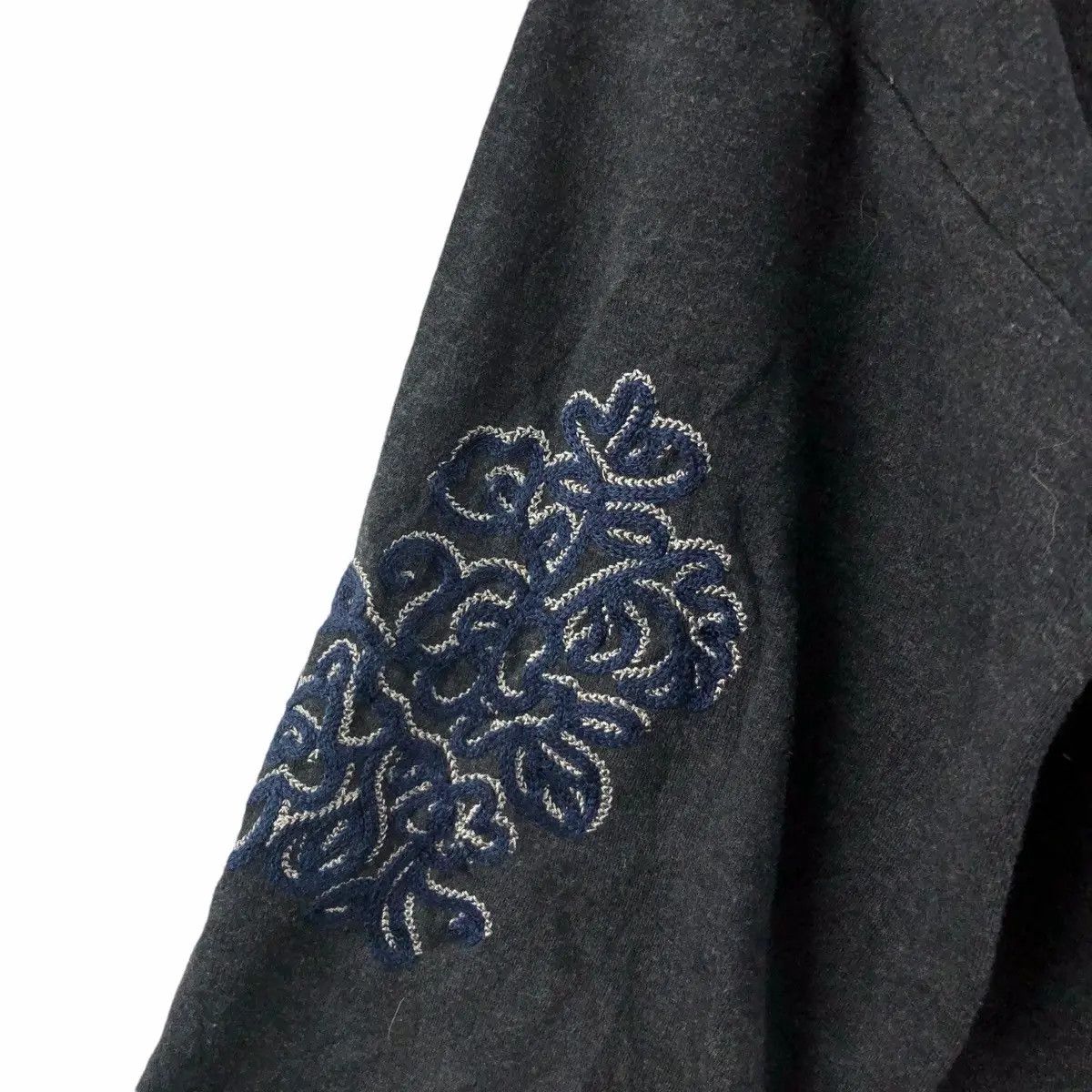 Beams Plus Vtg 90’ BEAMS PLUS HEART Japan Floral Embroidery Blouse Size L / US 10 / IT 46 - 5 Thumbnail