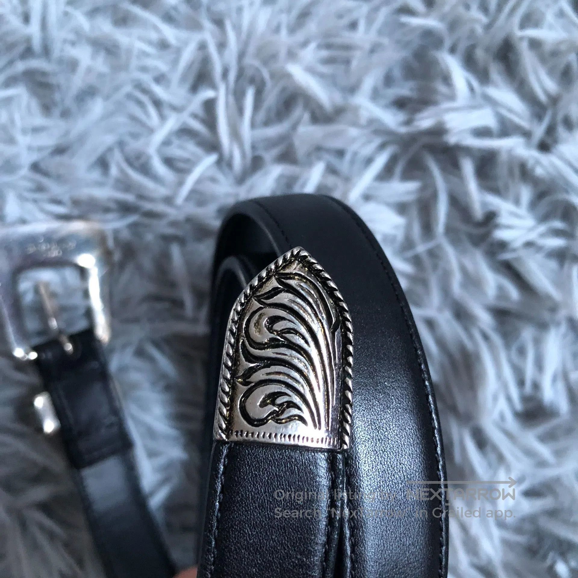 Saint Laurent Paris Saint Laurent SLP Engraved Leather Belt. Size ONE SIZE - 6 Thumbnail