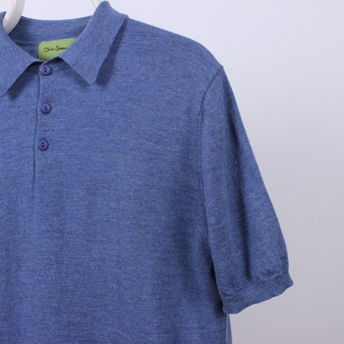 Oliver Sweeney Oliwer Sweeney Wool Polo Short Sleeve Size US L / EU 52-54 / 3 - 4 Thumbnail