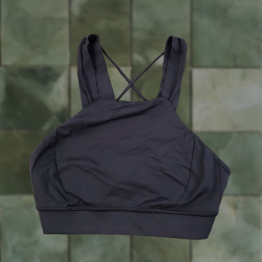 Lululemon Lululemon Strong at Heart Bra Womens Size 8 Black Medium Support Criss Cross Size ONE SIZE - 1 Thumbnail