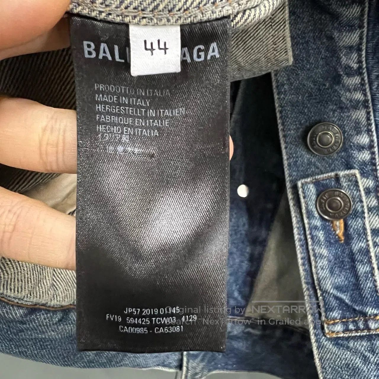 Balenciaga balenciaga logo embroidered denim jacket. Size US L / EU 52-54 / 3 - 5 Thumbnail