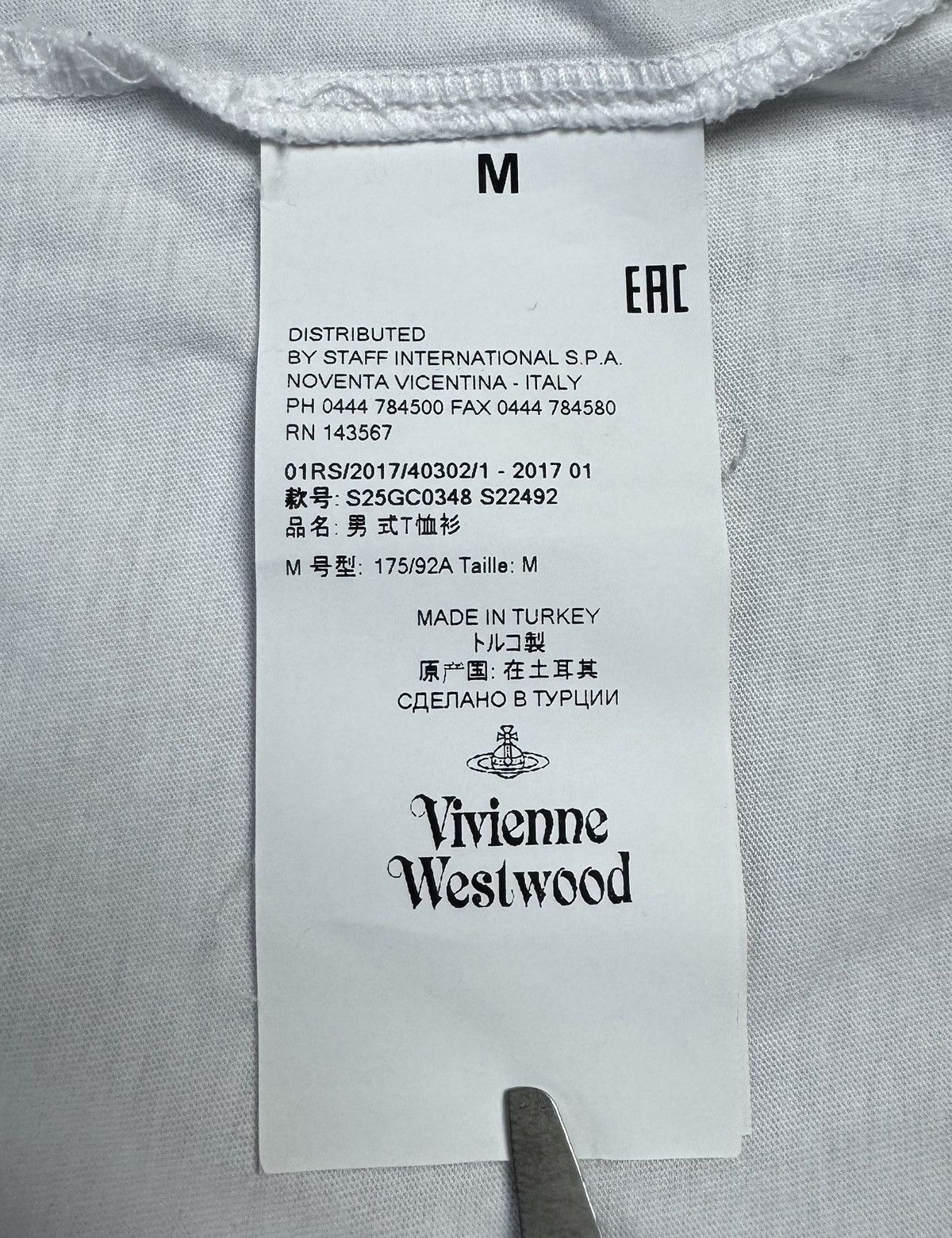 Vintage Vivienne Westwood Small Logo Short Sleeve T-Shirt White Size US M / EU 48-50 / 2 - 9 Thumbnail