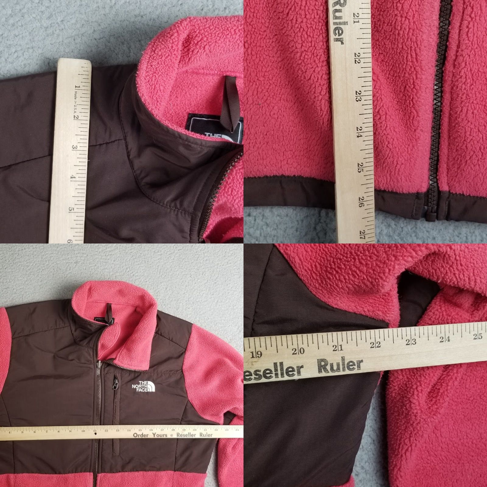 The North Face The North Face Women Large Pink Brown Denali Polartec Fleece Jacket Flaw Size L / US 10 / IT 46 - 8 Thumbnail