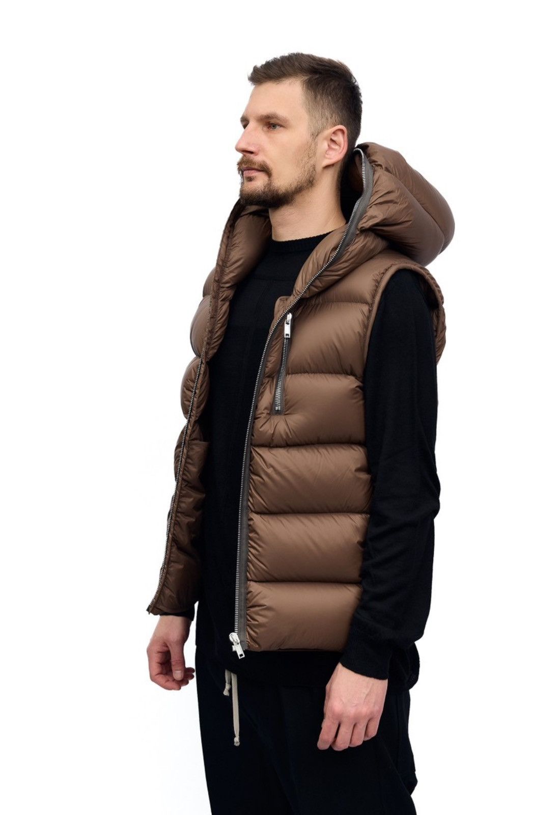 Rick Owens Last Rick Owens Quilted Recycled-Shell Hooded Down Gilet Size US S / EU 44-46 / 1 - 3 Thumbnail