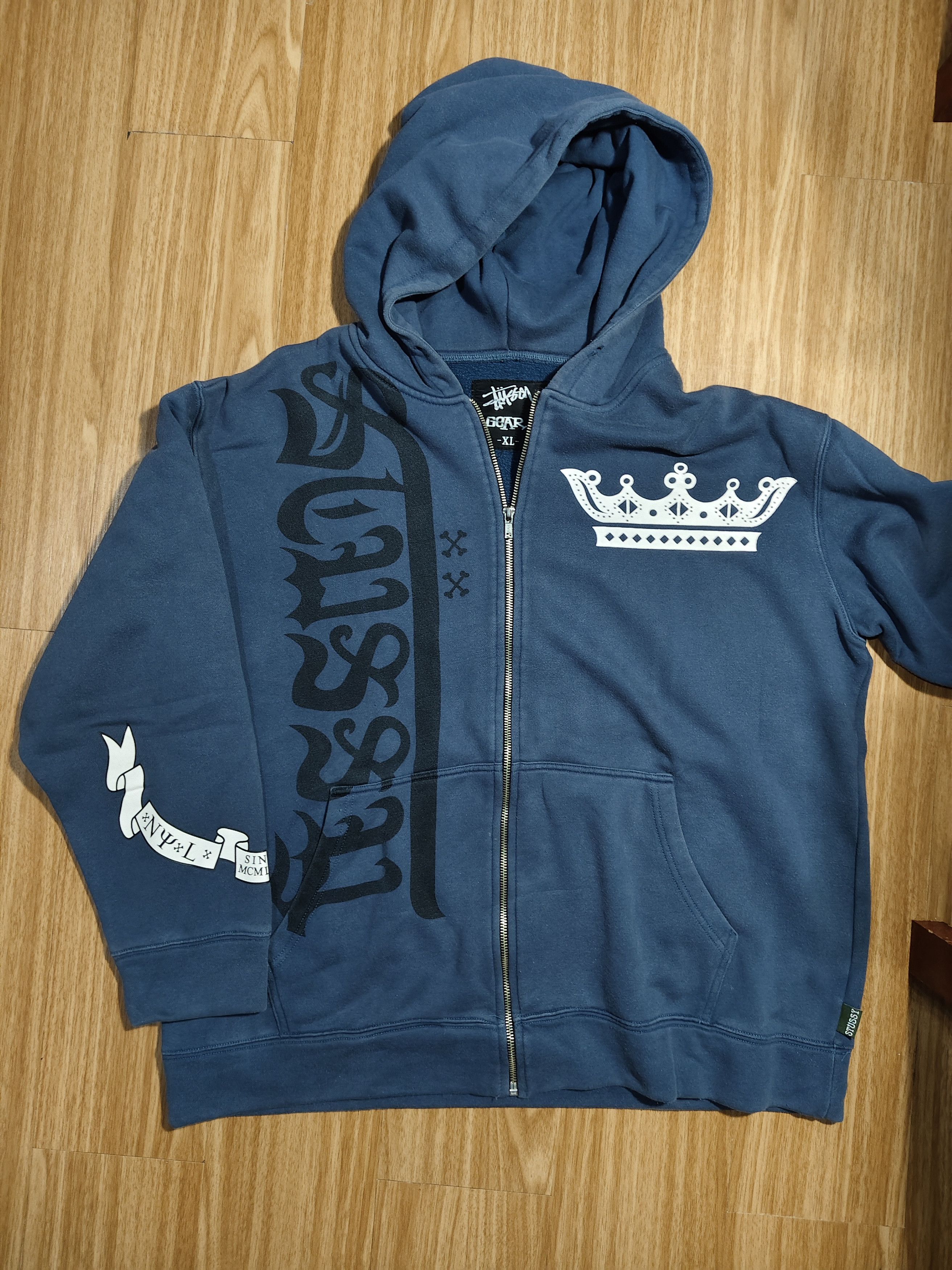 Stussy Vtg Stussy gear NYL MCMLXXX zip hoodie embossed YKK Size US XL / EU 56 / 4 - 1 Thumbnail