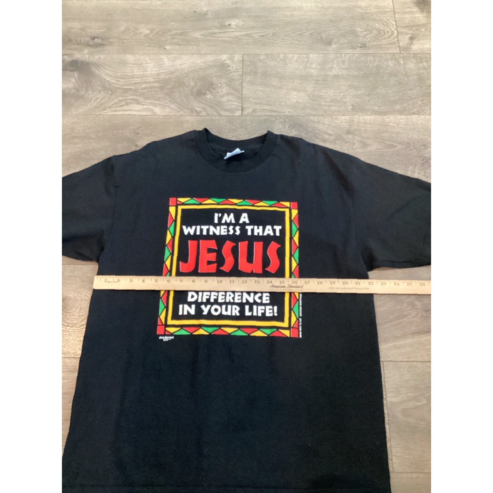 Hanes VINTAGE 90s Hanes Graphic Tee T-Shirt Black XL The Jesus Will Make a Difference Mens Size US XL / EU 56 / 4 - 6 Thumbnail