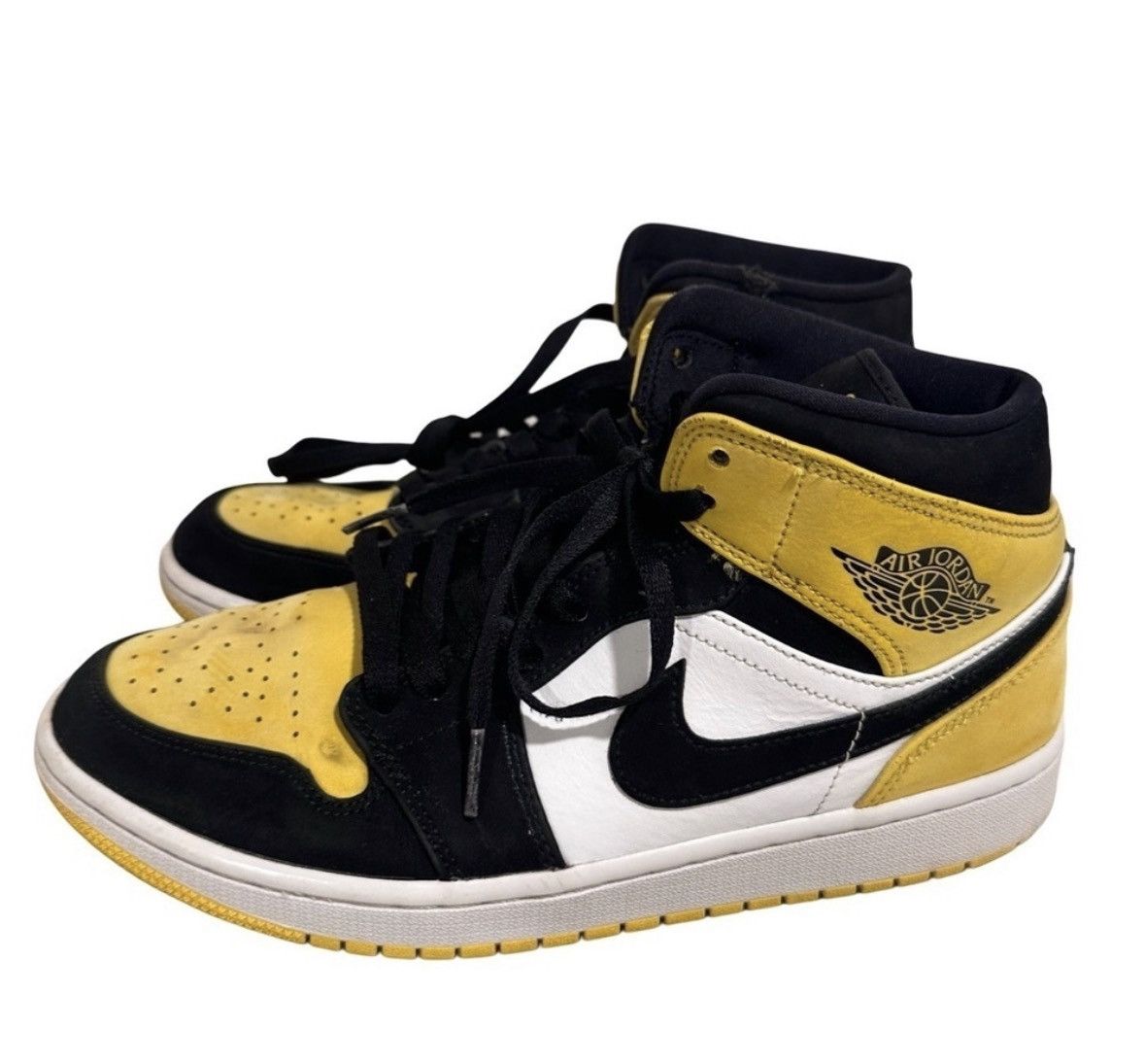 Jordan Brand Air Jordan 1 Mid SE "Yellow Toe" sneakers Suede Leather Size US 8.5 / EU 41-42 - 3 Thumbnail