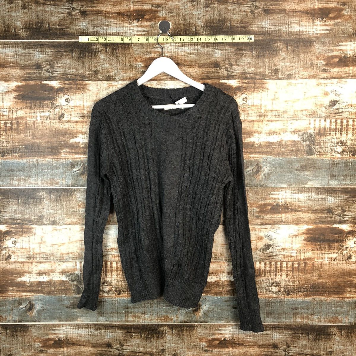 Homespun Knitwear × Japanese Brand Gteel Brawn Grey Knitwear #A1994 Size L / US 10 / IT 46 - 1 Thumbnail