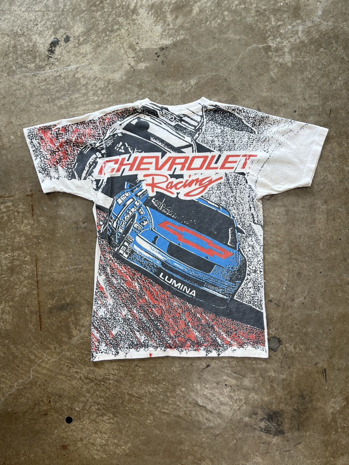 NASCAR Vintage 90s AOP Chevrolet Chevy Racing Tee Medium Size US M / EU 48-50 / 2 - 5 Thumbnail