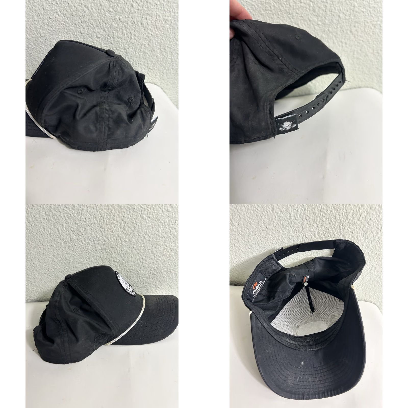 Vintage Tattoo Country Club SnapBack Baseball Hat Black Golf Adjustable Men Adult Adjustable Hat Size ONE SIZE - 8 Thumbnail